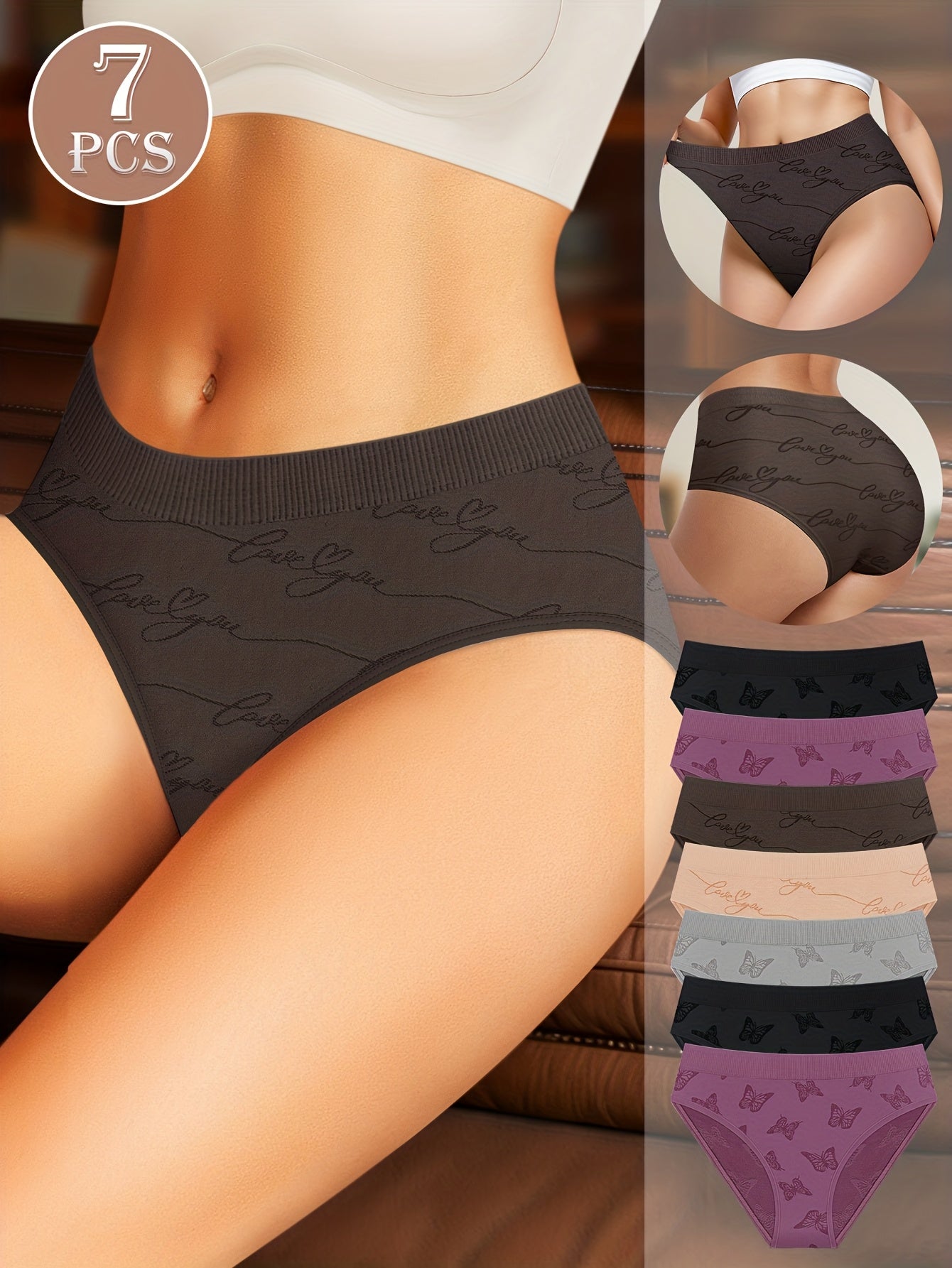 Women's Low-Rise Briefs - Butterfly Print Everyday Comfort – main product image