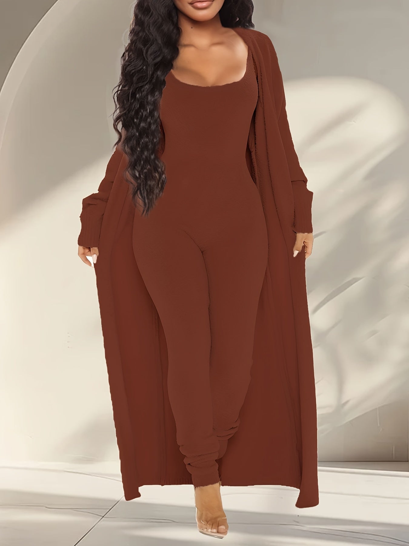 Women's Maroon Loungewear Set - Home Wear – view 3