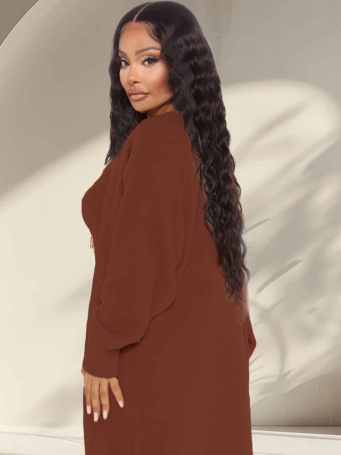 Women's Maroon Loungewear Set - Home Wear – view 4