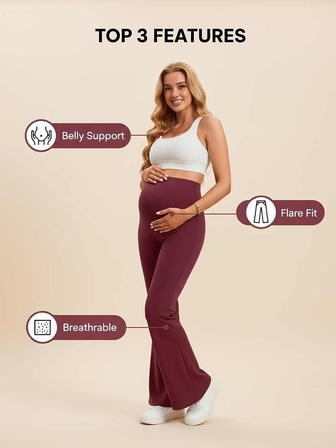 Women's Maternity Leggings - 4-Pack High-Waist detail view