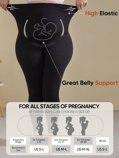 Women's Maternity Leggings - Mid-Rise Stretch Fit detail view