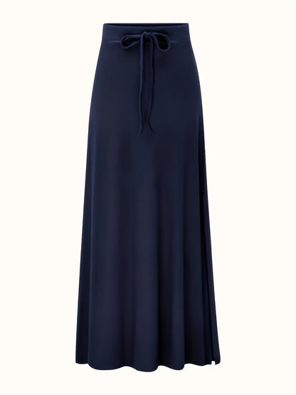 Women's Maxi A-Line Skirt 3-Pack - High-Waist Solid Color detail view