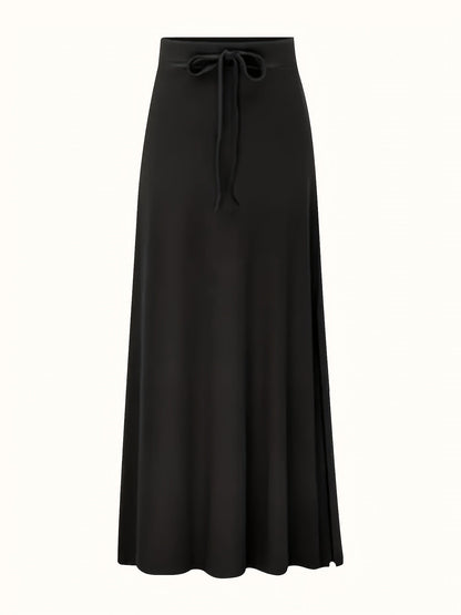 Women's Maxi A-Line Skirt 3-Pack - High-Waist Solid Color detail view