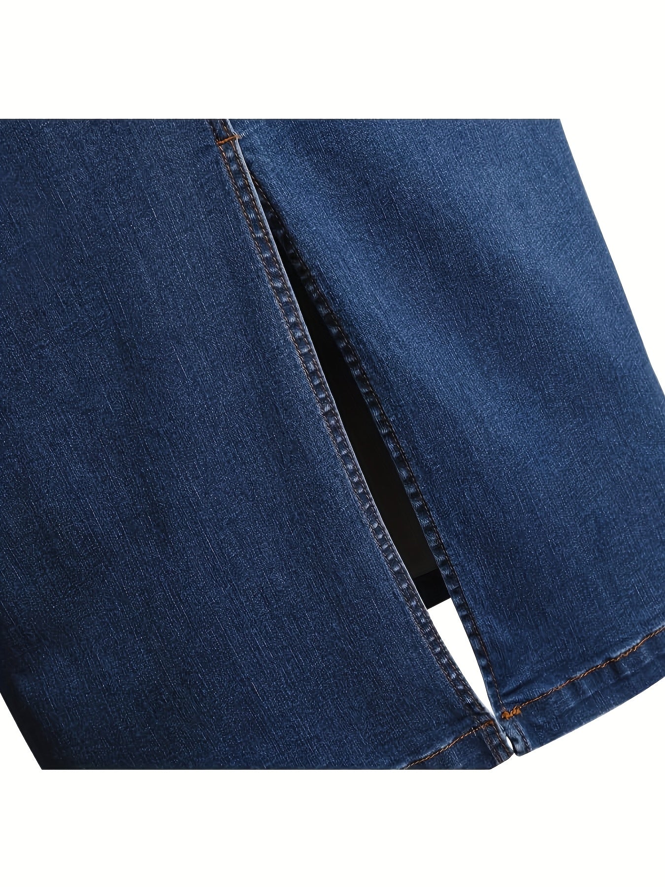 Women's Maxi Denim Skirt - Mid-Rise Solid Color detail view