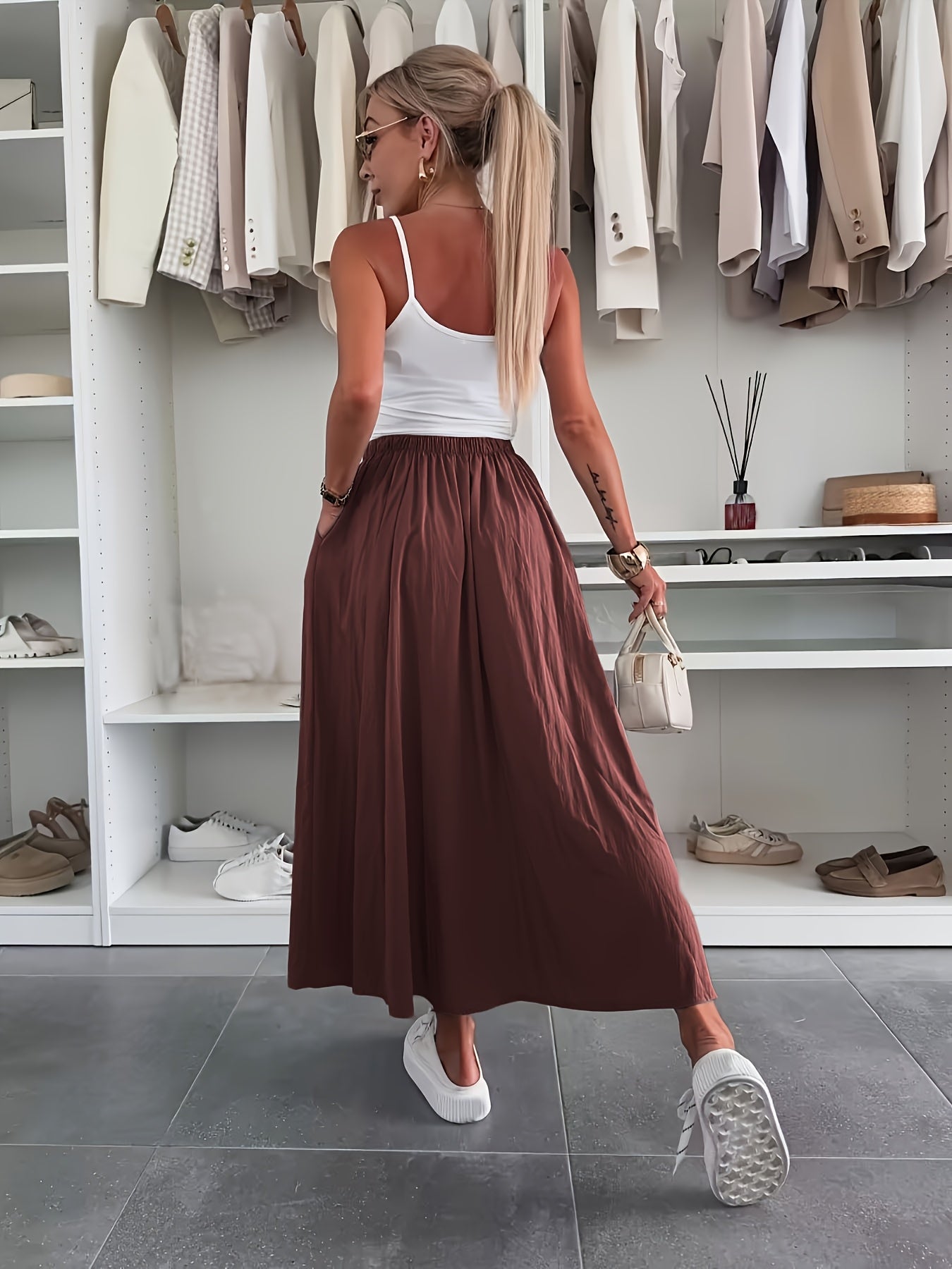 Women's Maxi Skirt - High-Waist detail view