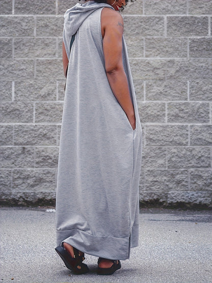 Women's Maxi Skirt - Solid Color Slit Detail detail view
