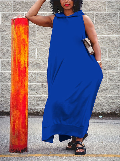Women's Maxi Skirt - Solid Color Slit Detail detail view