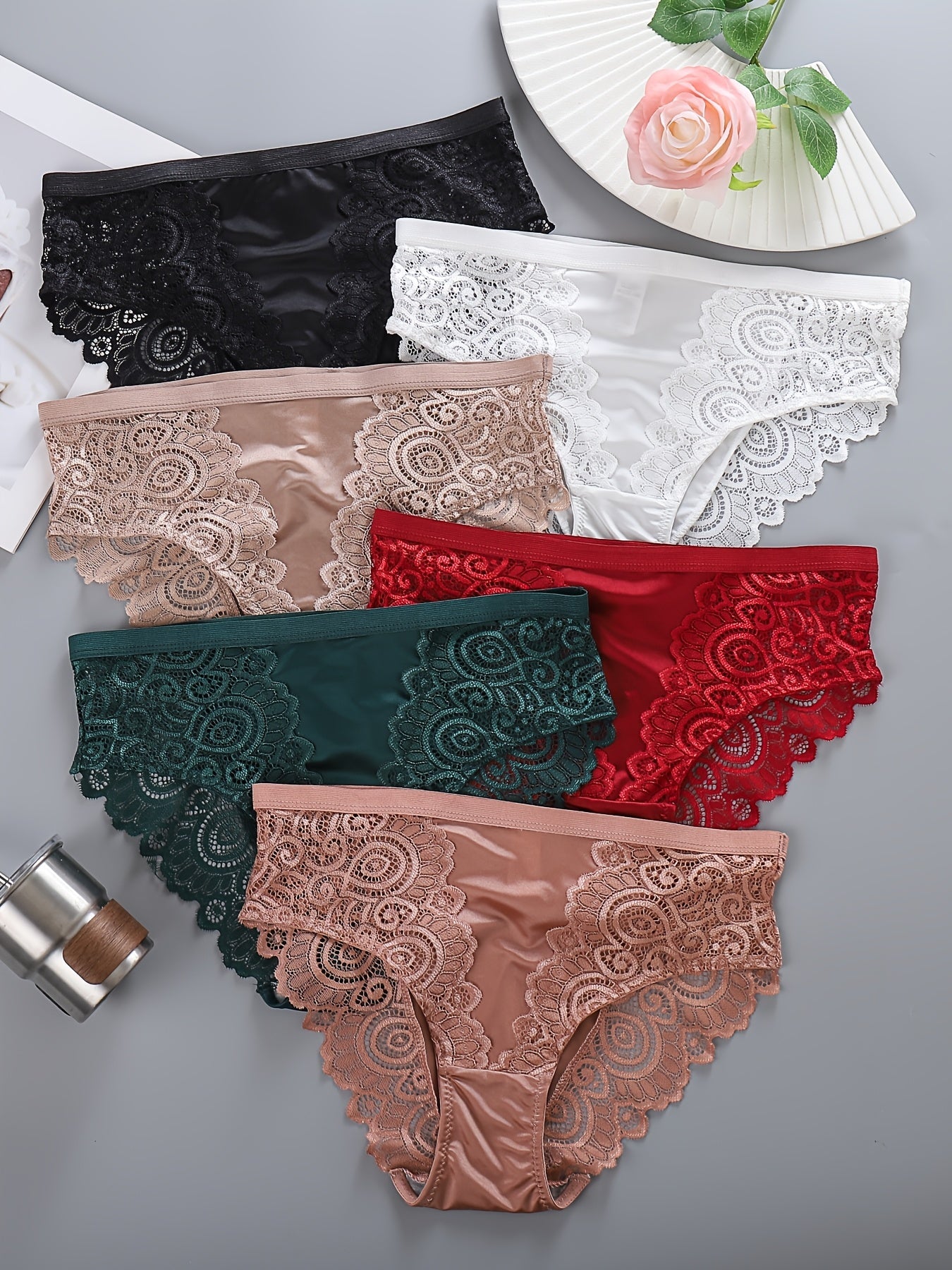 Women's Mid-Rise Briefs - Floral Everyday Comfort – view 6