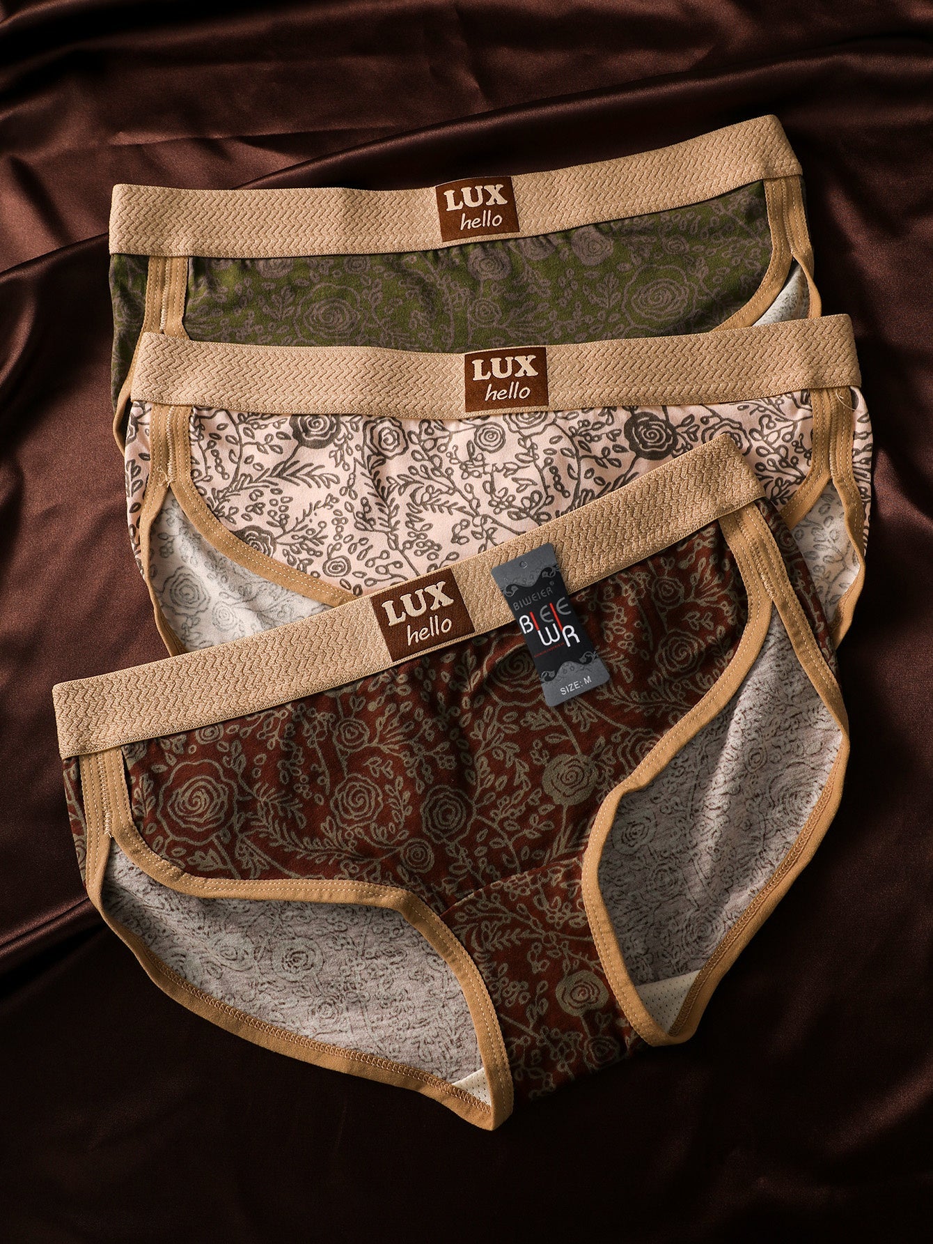 Women's Mid-Rise Briefs - Floral Everyday Comfort - Mixed colors – main product image