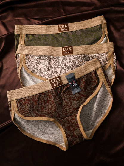 Women's Mid-Rise Briefs - Floral Everyday Comfort - Mixed colors – view 3