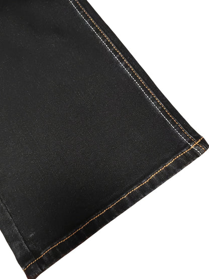Women's Mid-Rise Flare Jeans - Black Embroidered – view 5