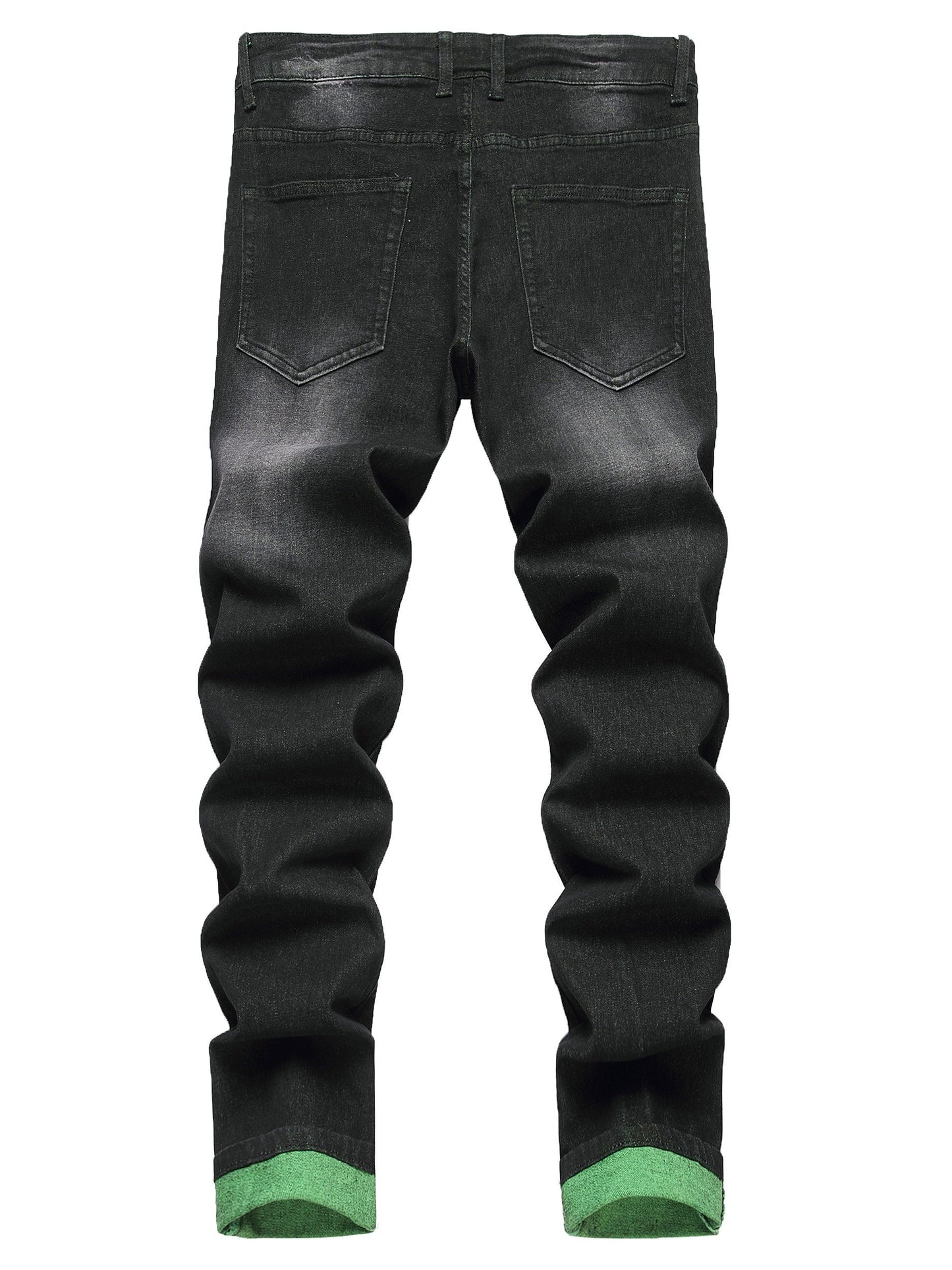 Women's Mid-Rise Jeans - Black Distressed Stretch – main product image