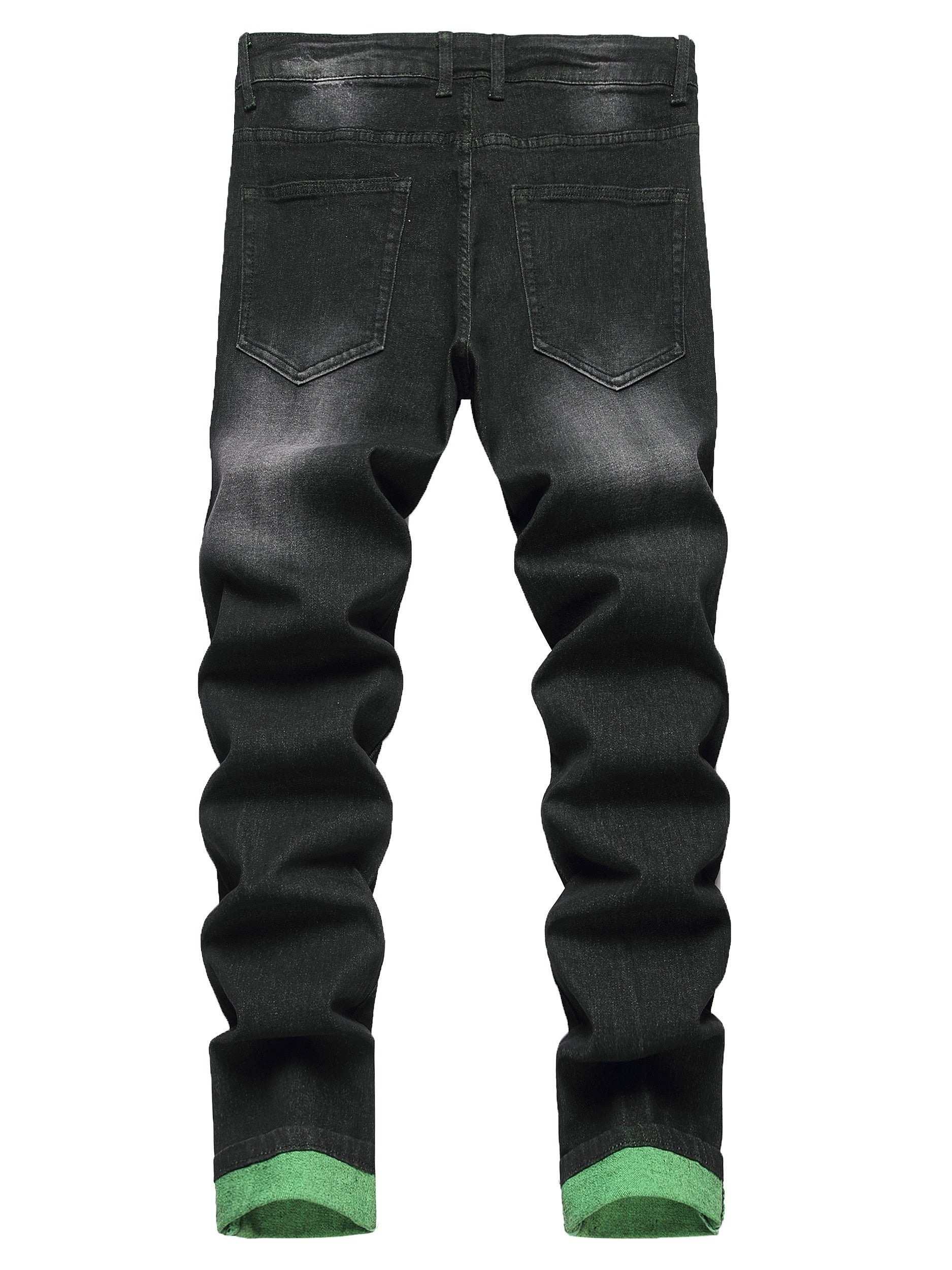 Women's Mid-Rise Jeans - Black Distressed Stretch – view 7
