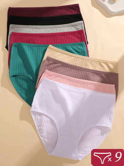 Women's Mid-Rise Seamless Briefs - Ribbed Everyday Comfort – view 7