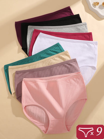 Women's Mid-Rise Seamless Briefs - Ribbed Everyday Comfort – view 13