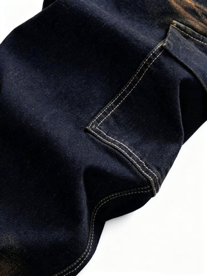 Women's Mid-Rise Skinny Jeans - Dark Brown Pocket Detail – view 6
