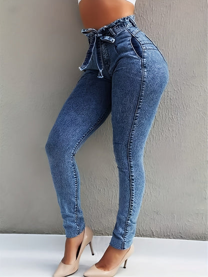 Women's Mid-Rise Skinny Jeans - Light Blue Weekend detail view