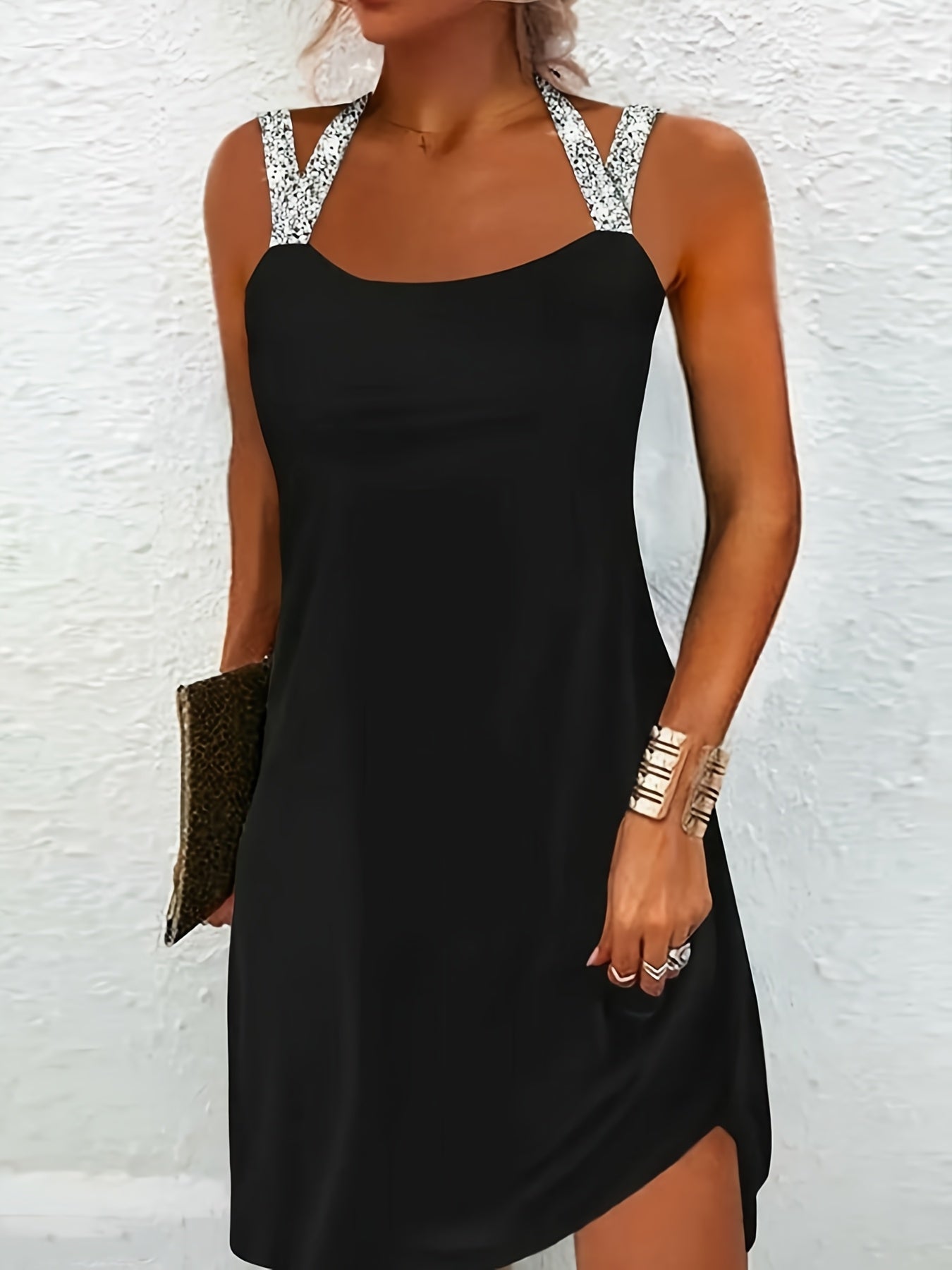 Women's Mini Casual Dress – Black option – main product image
