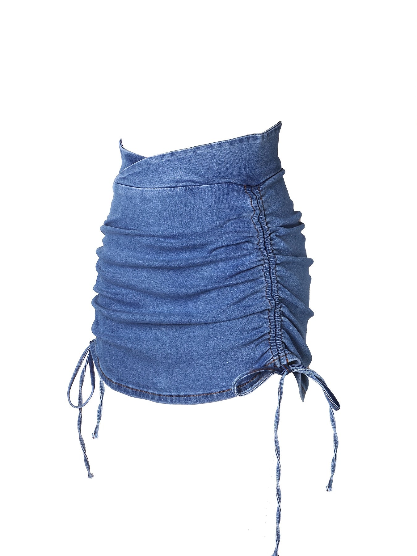 Women's Mini Denim Skirt - Mid-Rise detail view