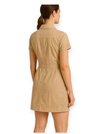 Women's Mini Shirt Dress – Short Sleeve detail view