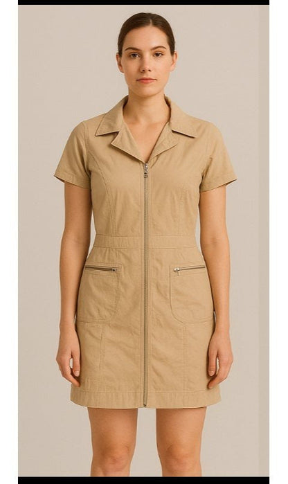 Women's Mini Shirt Dress – Short Sleeve detail view