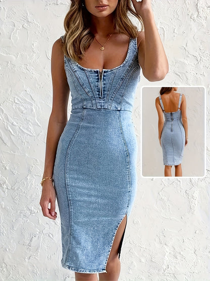 Women's Mini Vacation Dress - Sleeveless detail view