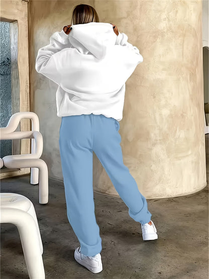 Women's Motivational Hoodie Outfit Set - Stronger Than The Storm Print detail view