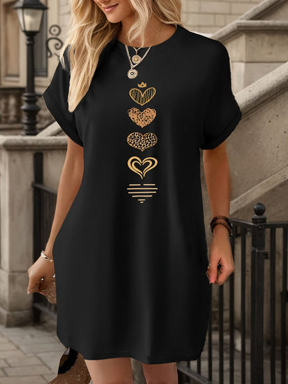 Women's Nightgown - Leopard Print Graphic – Black option – main product image