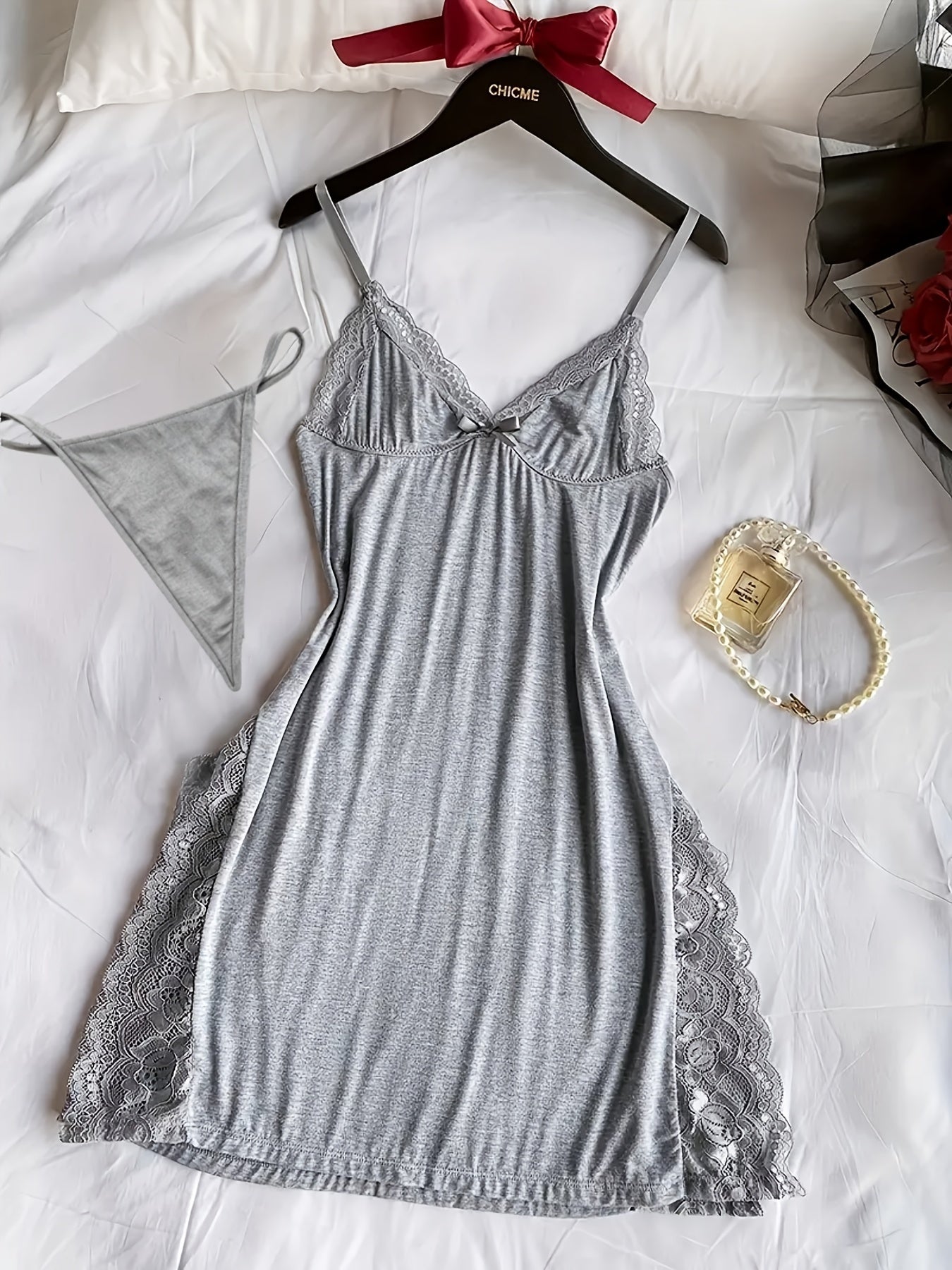 Women's Nightgown Set – Women's 3-Pack Lace Nightgowns - 3-Pack Lace detail view