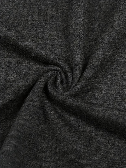 Women's Nightgown - Soft Lounge Comfort – Dark Gray – view 11