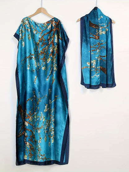 Women's Outfit Set - Coordinated – Peacock Blue detail view