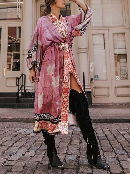 Women's Oversized Floral Pullover Cardigan – view 8