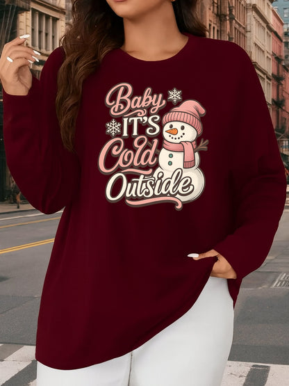 Women's Oversized T-Shirt - Round Neck Long Sleeve – main product image