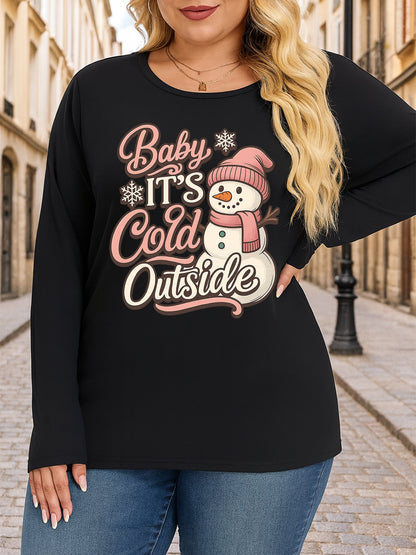 Women's Oversized T-Shirt - Round Neck Long Sleeve – view 4
