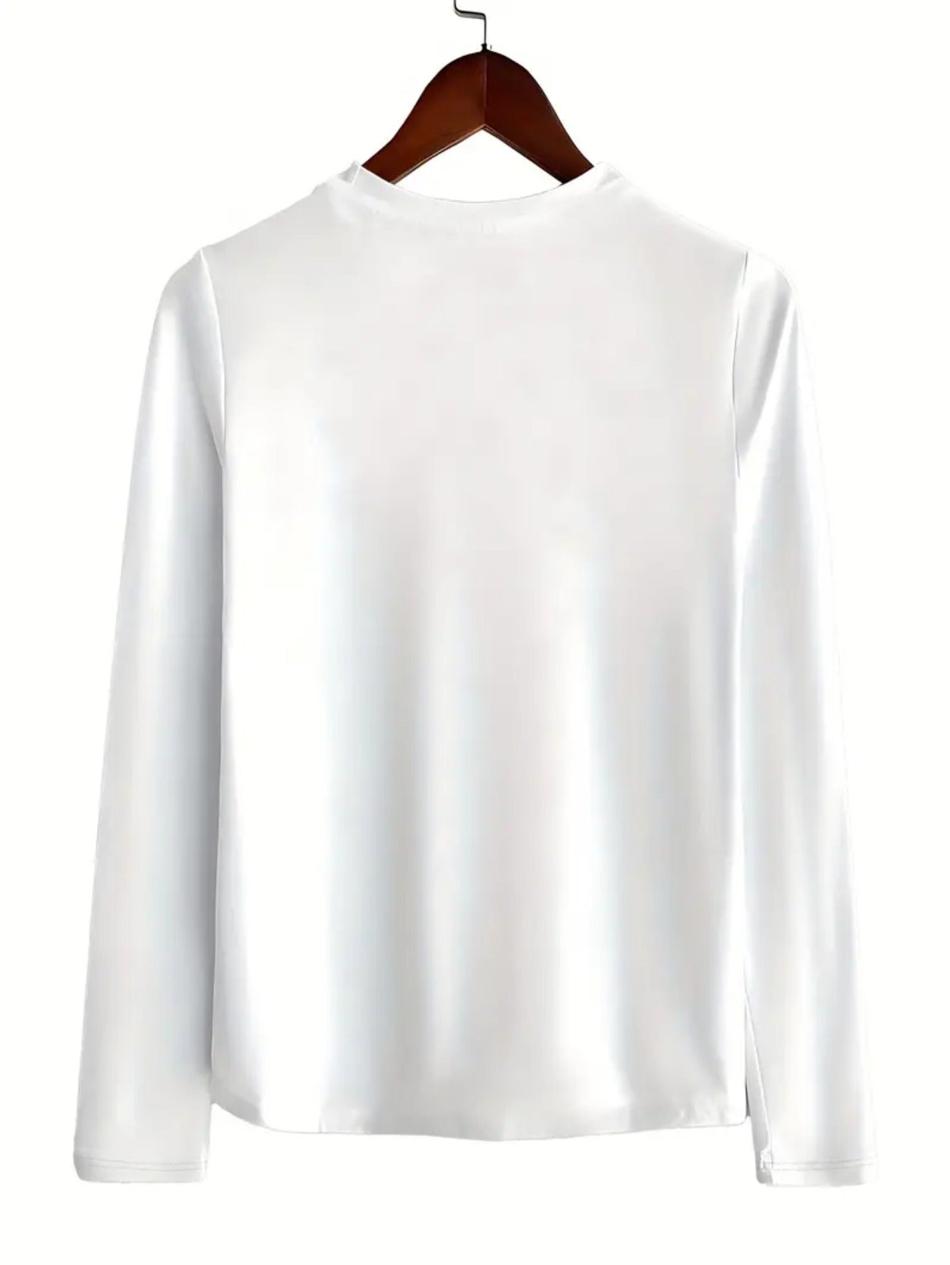 Women's Oversized T-Shirt - Round Neck Long Sleeve detail view