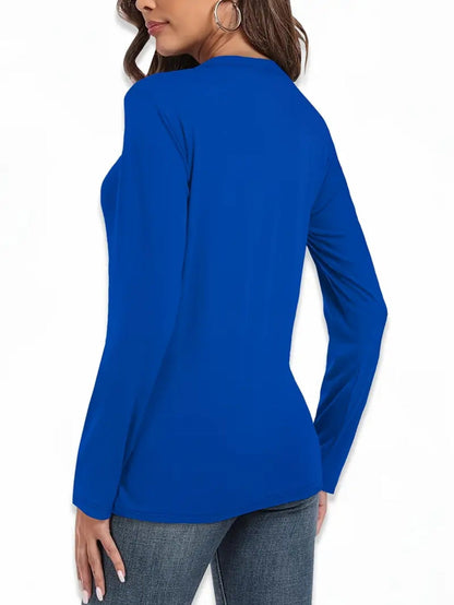 Women's Oversized T-Shirt - Round Neck Long Sleeve detail view