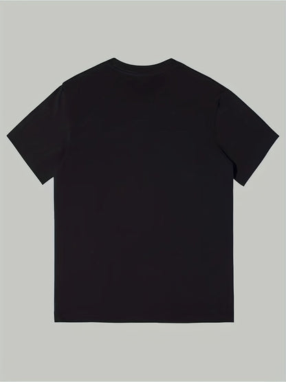 Women's Oversized T-Shirt - Round Neck Short Sleeve – Black / White detail view
