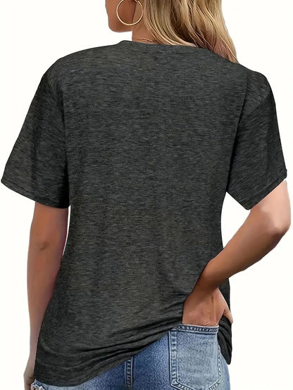 Women's Oversized T-Shirt - V-Neck Short Sleeve – view 9