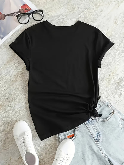 Women's Oversized T-Shirt - V-Neck Short Sleeve – view 11