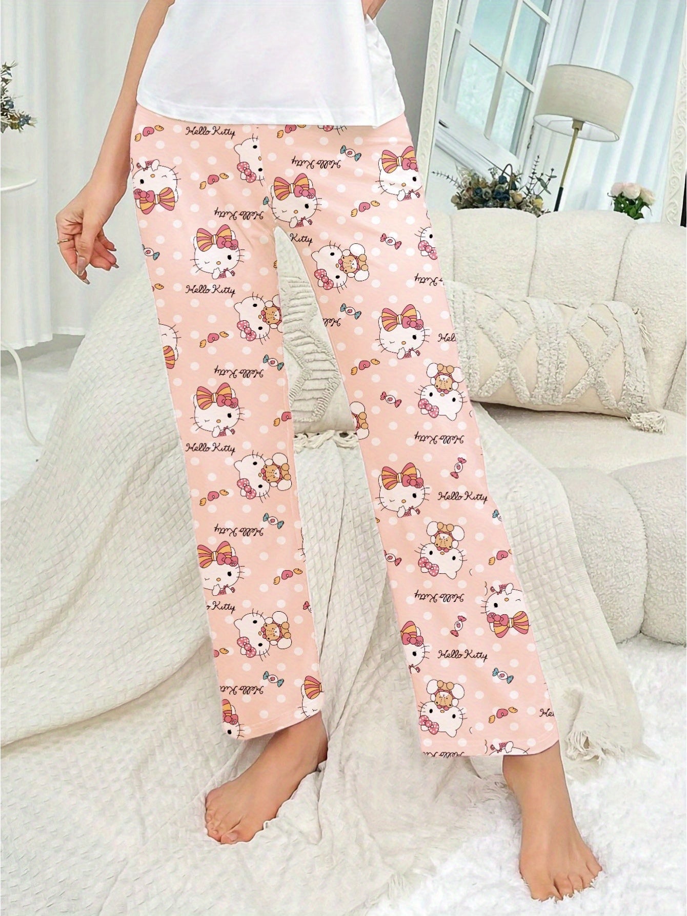 Women's Pajama Pants - Everyday Comfort – Pink – view 6