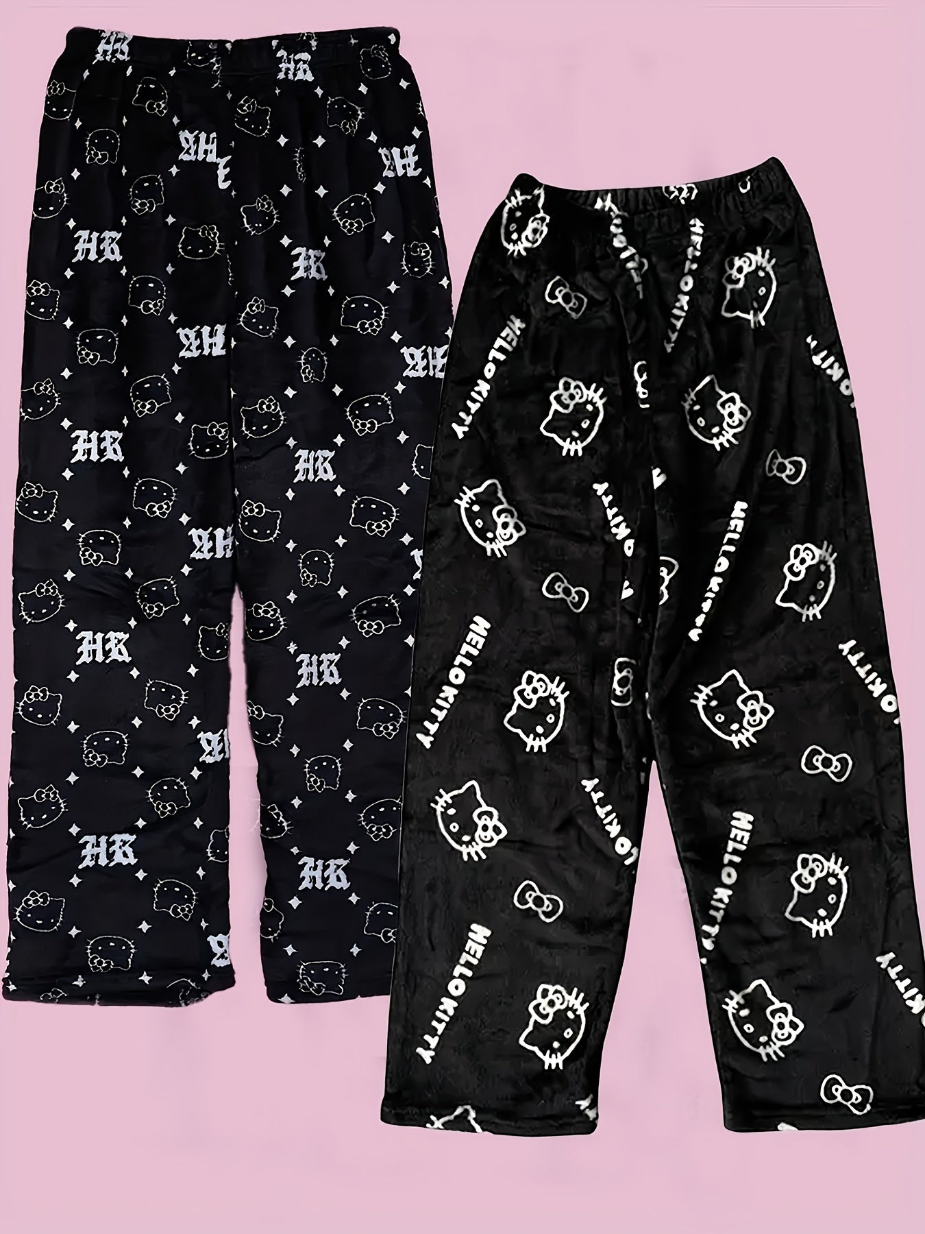 Women's Pajama Pants - Everyday Comfort – Pink White – view 11