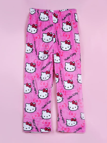 Women's Pajama Pants - Everyday Comfort – Pink White – view 15