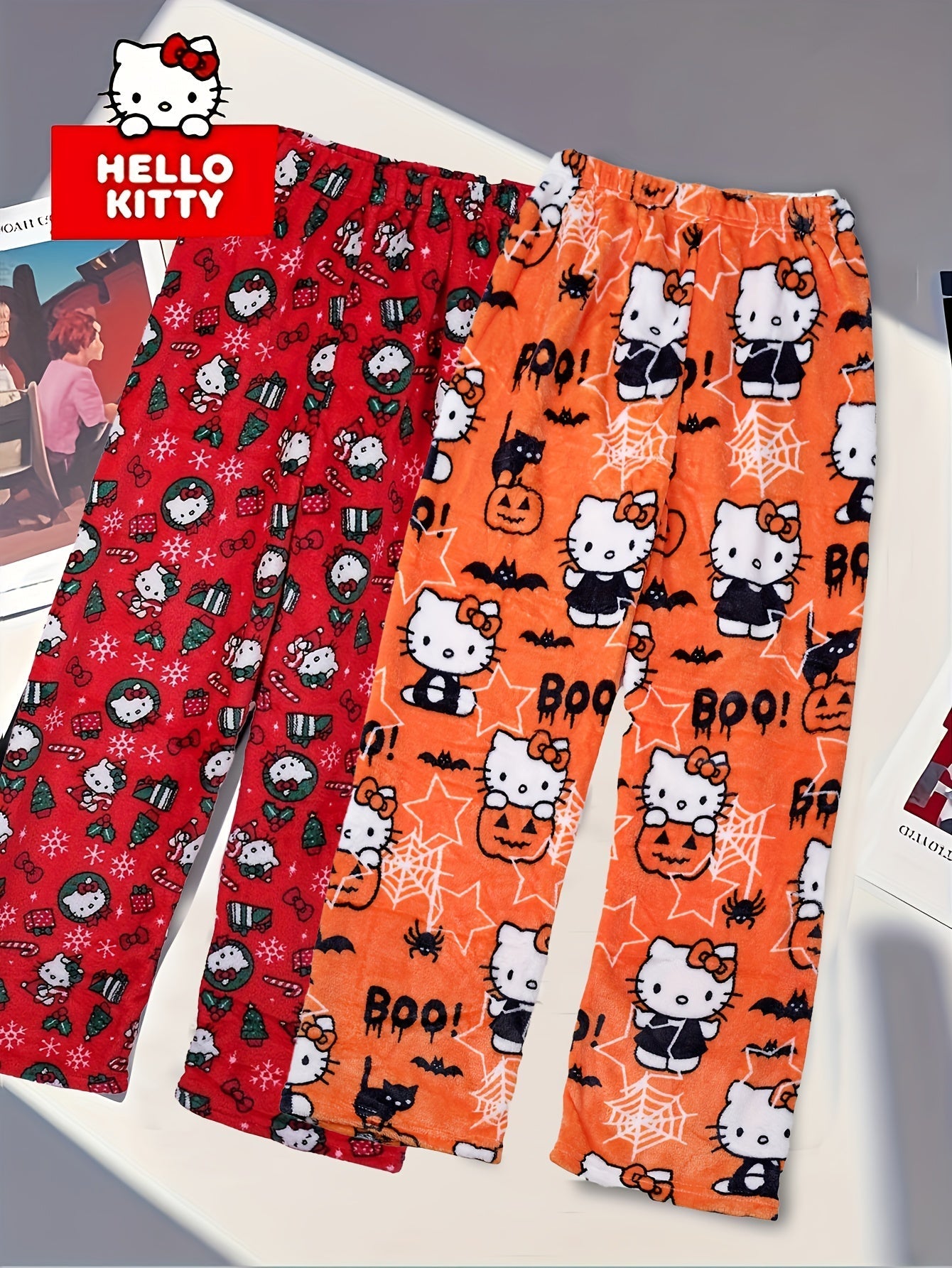 Women's Pajama Pants - Everyday Comfort – Pink White – view 17