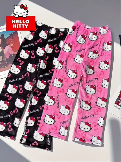Women's Pajama Pants - Everyday Comfort – Pink White – Pink option – view 3