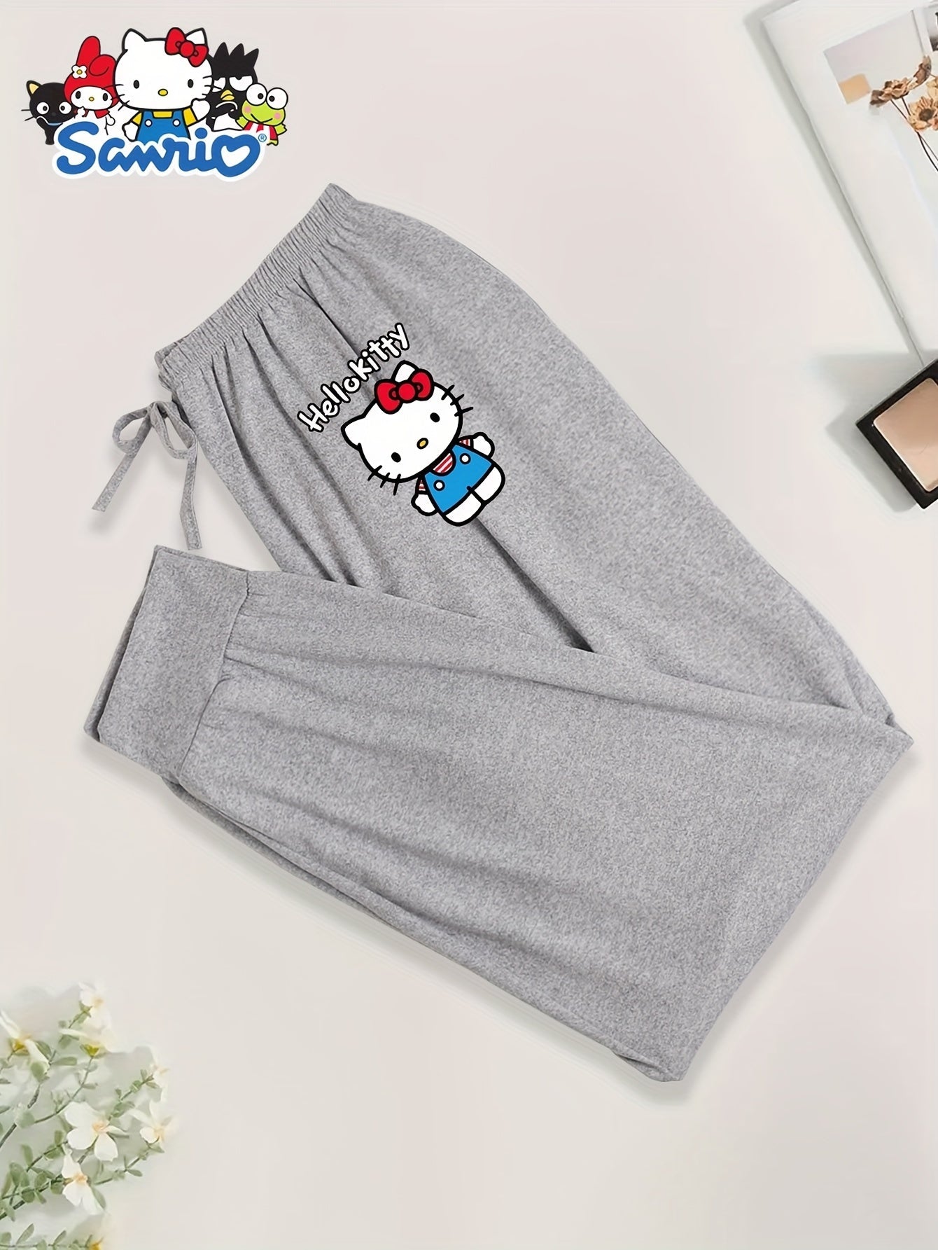 Women's Pajama Pants - Stretch Comfort – Light Grey – view 4