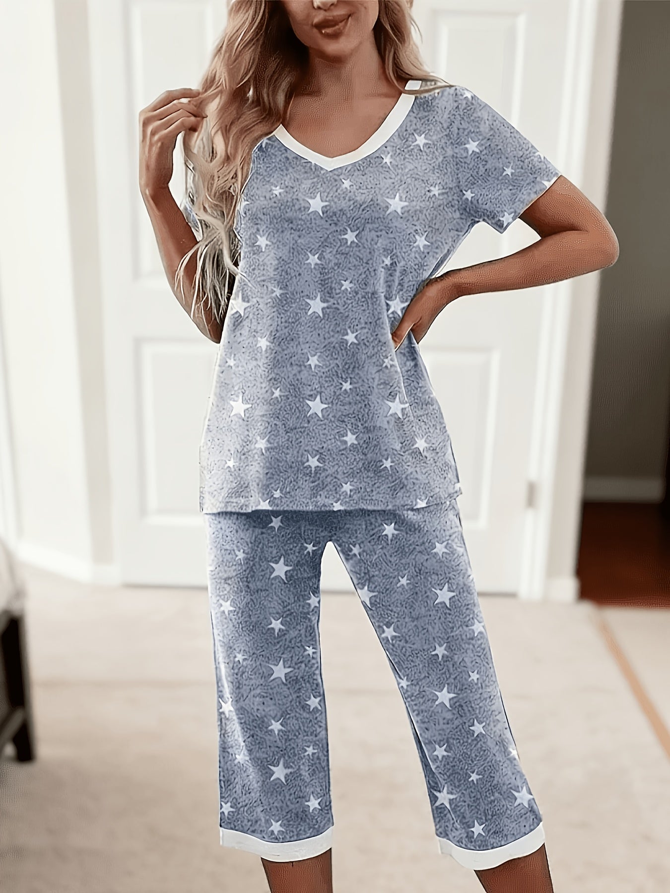Women's Pajama Set - 2-Piece Solid Color Comfort – view 9