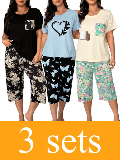Women's Pajama Set - Butterfly Print – Graphic Design 61989 – main product image