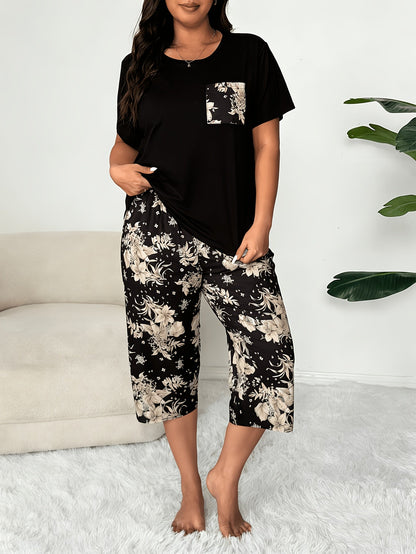 Women's Pajama Set - Butterfly Print – Graphic Design 61989 detail view