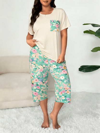Women's Pajama Set - Butterfly Print – Graphic Design 61989 detail view