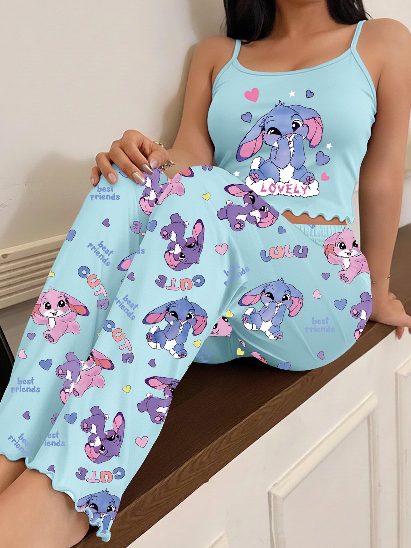 Women's Pajama Set - Graphic Print – Sizes S–XL – view 9